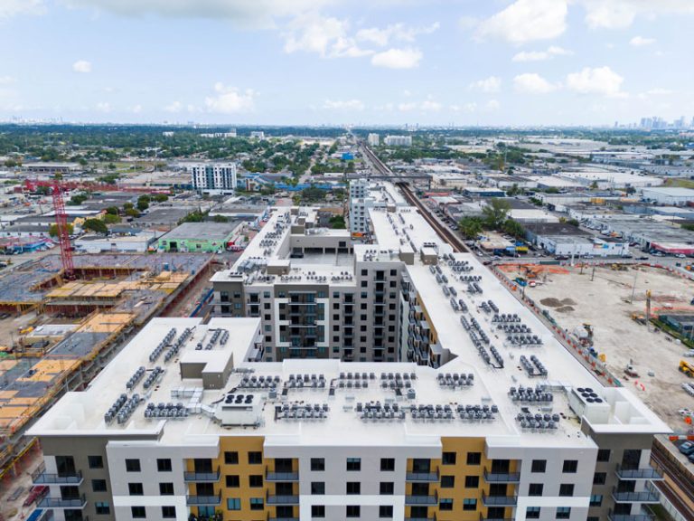 Rooftop air conditioning units on a commercial project by Best Air Solutions