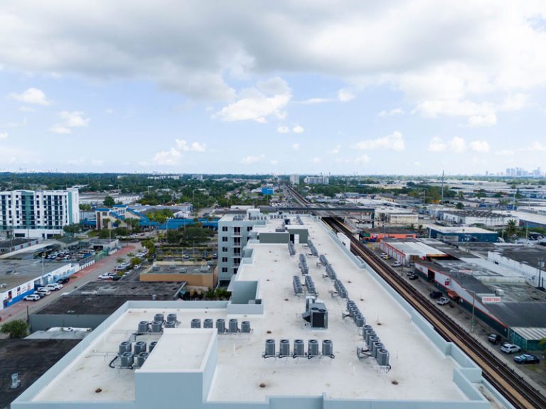 Rooftop air conditioning units on a commercial project by Best Air Solutions